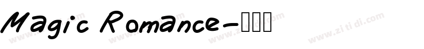 Magic Romance字体转换